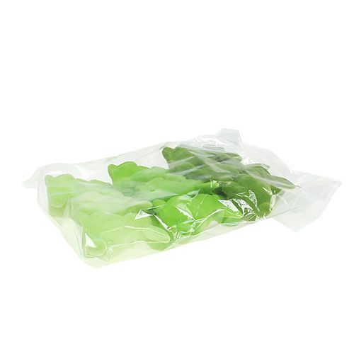 Floristik24 Lapin de Pâques floqué 9,5cm vert mix 9pcs