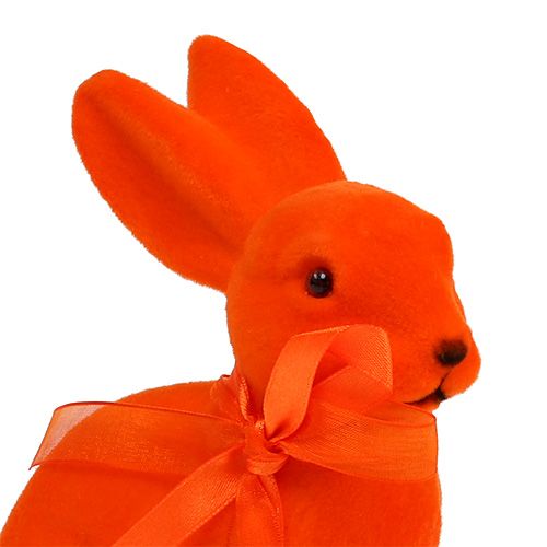 Floristik24 Lapin de Pâques assorti 15cm floqué 4pcs