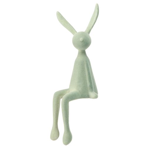 Article Décoration de Pâques Lapin assis floqué – 2e choix – Vert marron 36 cm 3 pièces