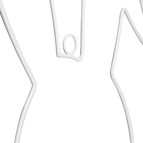 Floristik24 Anneau décoratif lapin de Pâques en métal blanc à suspendre 27×41×2cm