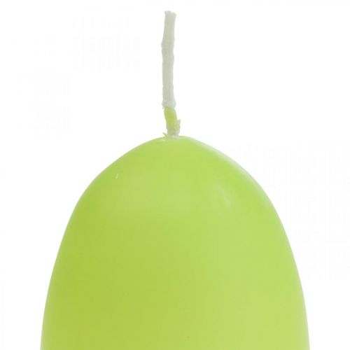 Bougies de Pâques en forme d'oeuf, bougies oeuf Pâques lime Ø4.5cm H6cm 6pcs