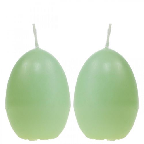 Bougies de Pâques forme d&#39;oeuf, bougies oeuf Pâques vert Ø4.5cm H6cm 6pcs