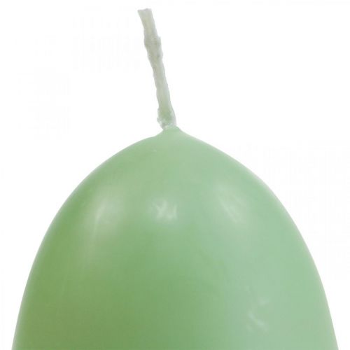 Bougies de Pâques forme d'oeuf, bougies oeuf Pâques vert Ø4.5cm H6cm 6pcs