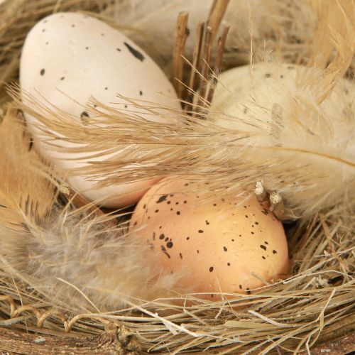 Article Panier de Pâques avec oeufs de caille panier d&#39;oeufs artificiel vignes Ø12cm 2 pcs