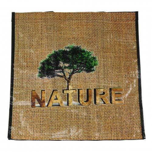 Floristik24 Sac shopping avec anses Nature plastique 40 × 20 × 40cm