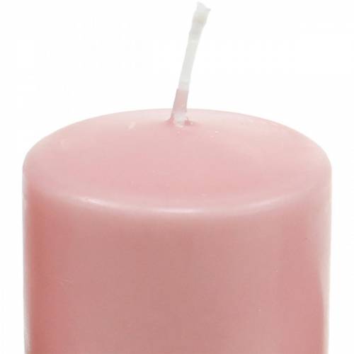 Article Bougie pilier PURE 130/60 bougie décorative rose cire naturelle