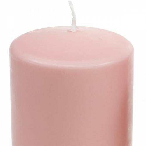 Article Bougie pilier PURE 130/70 bougie décorative rose cire naturelle durable