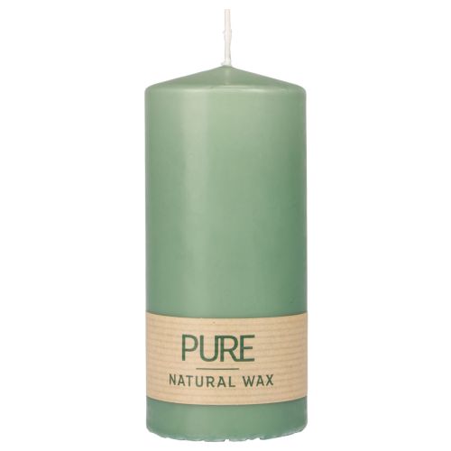 Floristik24 Bougie pilier PURE bougies Wenzel vert émeraude 130/60mm