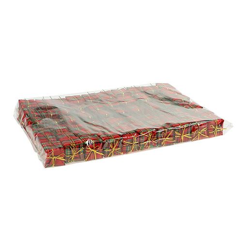 Floristik24 Colis 2.5cm sur fil Ecossais 60pcs