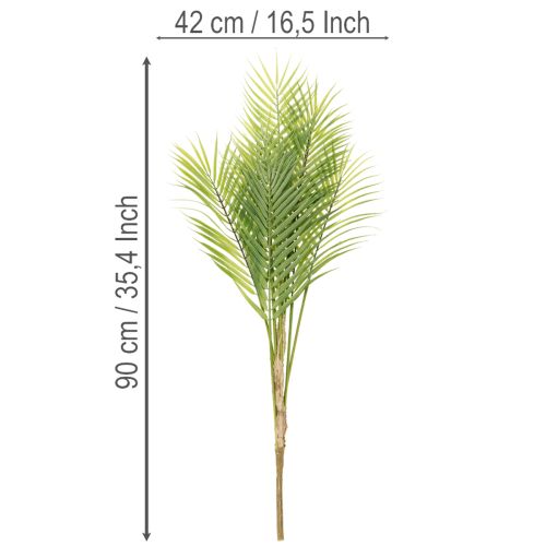 Branche de palmier artificielle 90 cm avec 9 feuilles | Floristik24.fr
