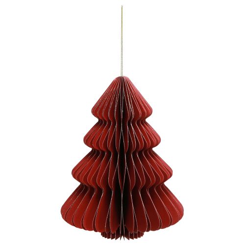 Sapin de Noël en papier Bordeaux Pendentif Noël H20cm