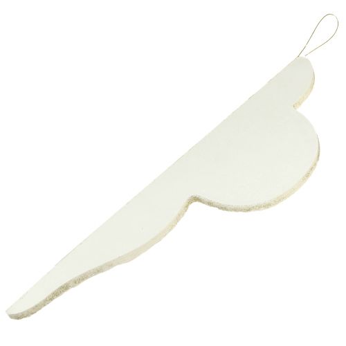 Article Décorations de Noël en papier ornement blanc argenté H40cm 2pcs