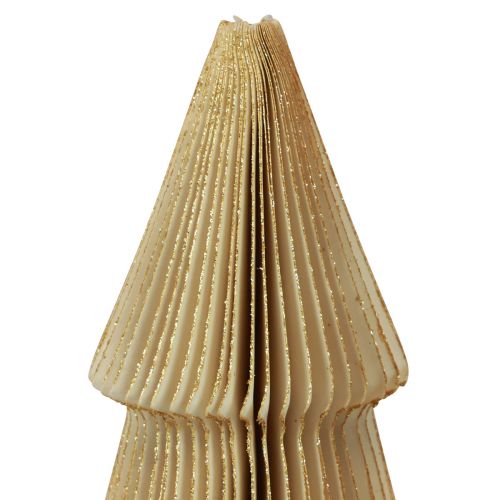 Floristik24 Papier sapin de Noël en papier sapin de Noël crème, doré H60cm
