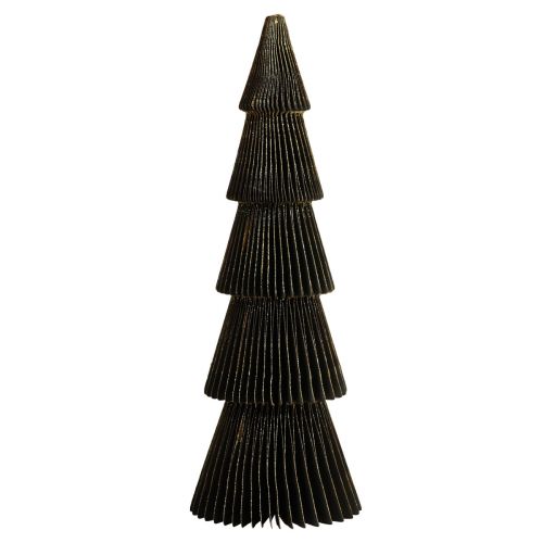 Floristik24 Sapin de Noël en papier Sapin de Noël en papier Noir H60cm