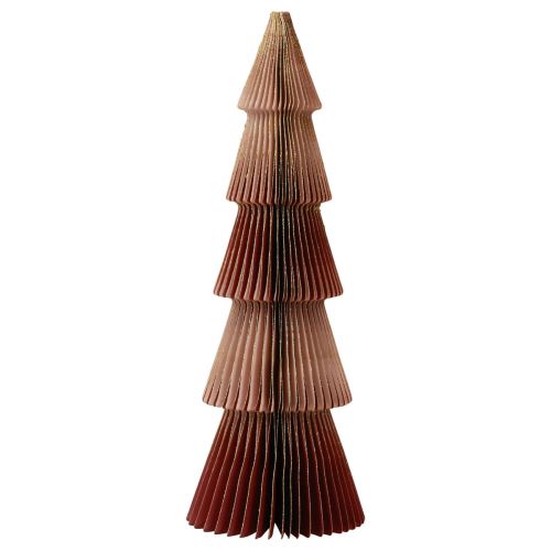 Sapin de Noël en papier petit bordeaux H30cm