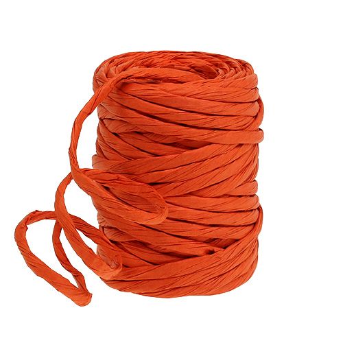 Floristik24 Cordon en papier renforcé 6 mm 23 m orange