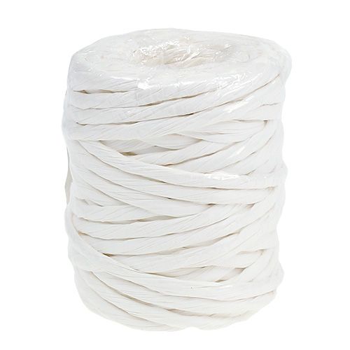 Floristik24 Cordon en papier renforcé 6 mm 23 m blanc