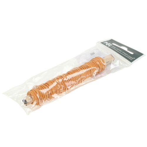 Floristik24 Fil de cordon en papier enroulé Ø0,8mm 22m orange