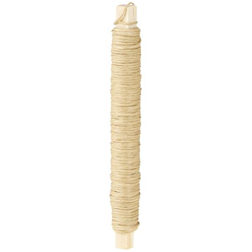 Cordon papier fil enroulé Ø0.8mm 22m nature