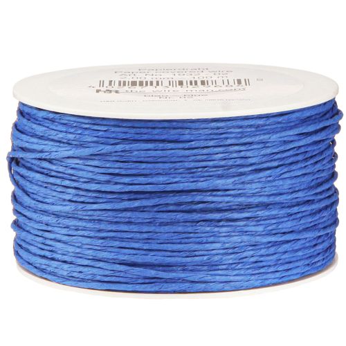 Floristik24 Cordon papier enroulé Ø2mm 100m Bleu