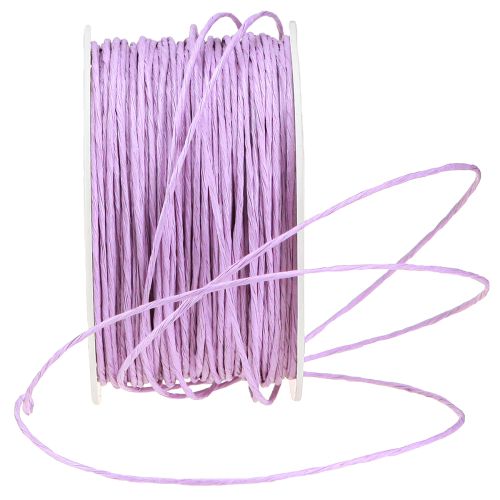 Article Cordon papier enroulé Ø2mm 100m lavande