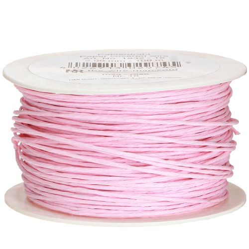 Floristik24 Cordon de papier enroulé Ø2mm 100m rose