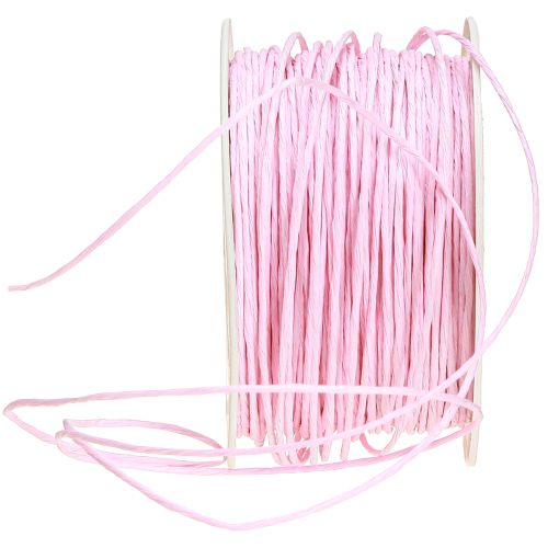 Article Cordon de papier enroulé Ø2mm 100m rose