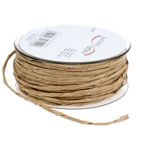 Fil De Papier Naturel 200 M - Câble Métallique Recouvert Papier - Pour Bouquets, Artisanat, Emballage, Jardin