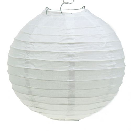 Floristik24 Lanterne en Papier Blanc Ø30cm