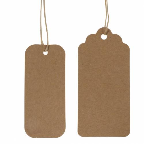 Floristik24 Étiquette cadeau en papier 9,5/8 cm 100 pcs