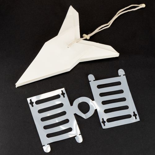 Article Étoiles en papier style scandinave, étoile de Noël crème et blanc, 45 cm, lot de 3