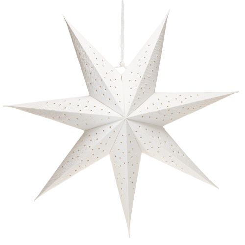 Étoiles en papier pour guirlandes lumineuses de Noël, blanches, 45 cm, lot de 3
