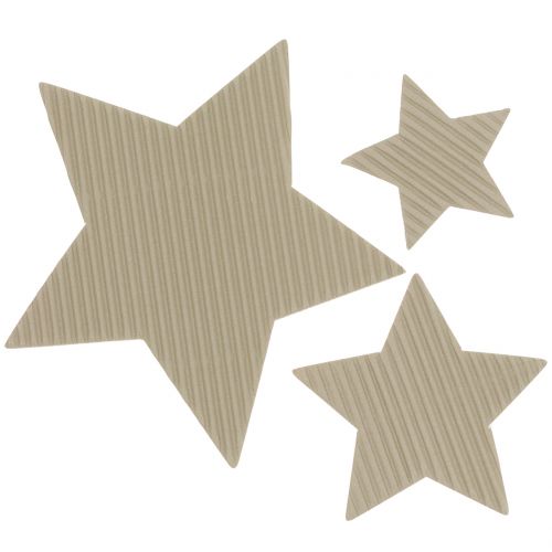 Floristik24 Mélange d'étoiles en papier marron clair 3,5 cm-9 cm 120 pcs