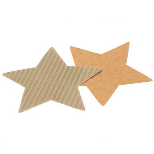Floristik24 Mélange d'étoiles en papier marron clair 3,5 cm-9 cm 120 pcs