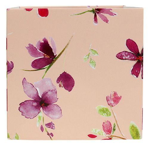 Floristik24 Sac en papier imprimé rose avec motif 10,5 x 10,5 cm 8 p.