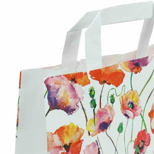 Floristik24 Sac en papier coquelicot 22cm x 10cm x 28cm 25pcs