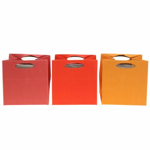 Floristik24 Sac papier pot de fleur pot de fleurs mix orange 10,5cm 12p