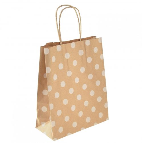 Floristik24 Sacs cadeaux sacs en papier à pois 18×22cm 50pcs