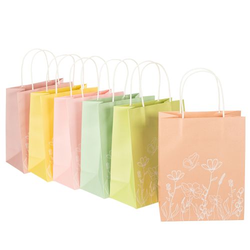 Floristik24 Sacs cadeaux en papier pour un emballage attrayant et pratique, 20 cm, lot de 6