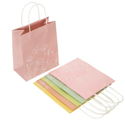 Article Sacs cadeaux en papier pour un emballage attrayant et pratique, 20 cm, lot de 6