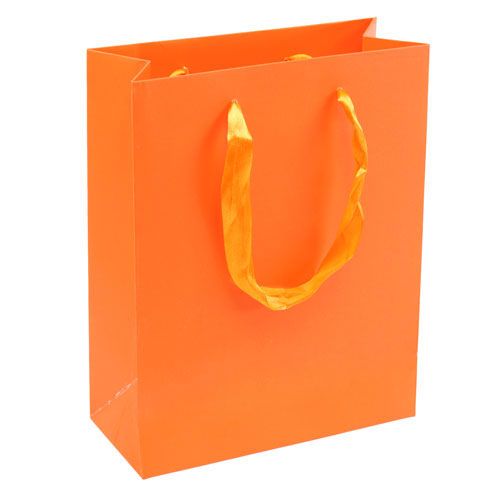 Floristik24.fr Sac en papier orange 23cm x 18cm x 8cm