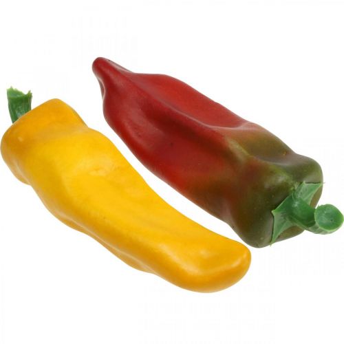 Article Décoration de vitrine Paprika, décoration végétale, couleurs assorties, H14cm, 4 pièces