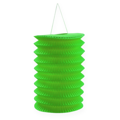 Floristik24 Lanterne en papier vert 10cm H13cm 8pcs