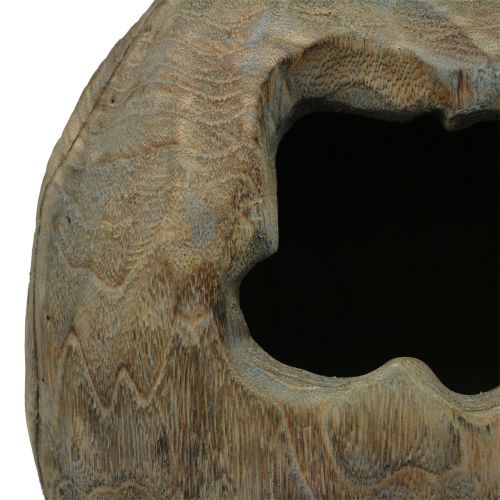 Article Déco sculpture boule en bois de paulownia H68cm