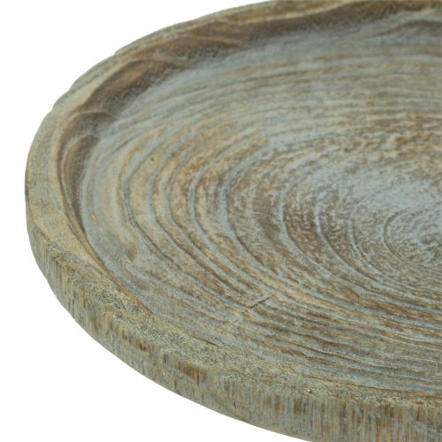 Floristik24 Assiette décorative en bois de Paulownia Ø26cm