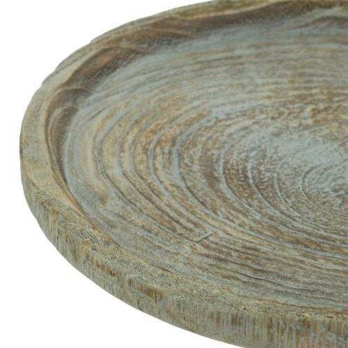 Article Assiette décorative en bois de Paulownia Ø26cm