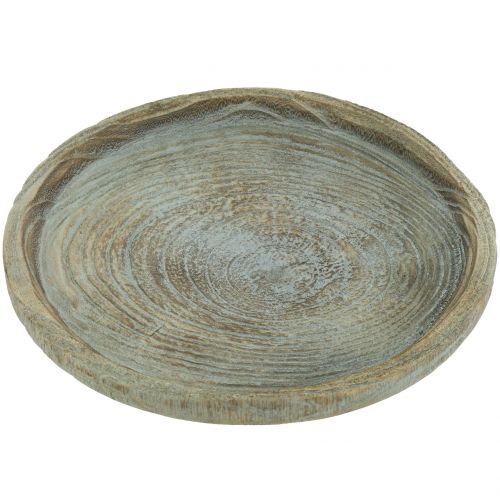 Floristik24 Assiette décorative en bois de Paulownia Ø26cm