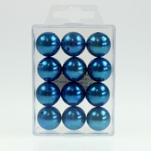 Article Perles décoratives Ø2cm bleues 12 pcs