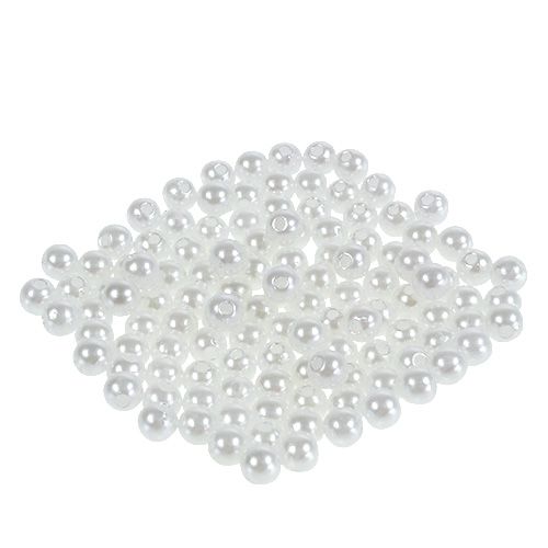 Floristik24 Perles blanches Ø 6 mm 200 g