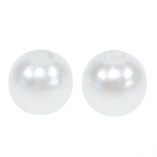 Floristik24 Perles blanches Ø 6 mm 200 g